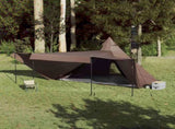 Family Tent Tipi 8-Person Brown Waterproof 4009450