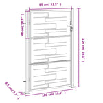 ZNTS Garden Gate 100x150 cm Stainless Steel 376477