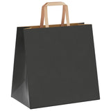 Paper Bags 250 pcs with Handles Black 26x17x25 cm 4101871
