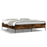 Bed Frame without Mattress Smoked Oak 180x200 cm Super King 3279784