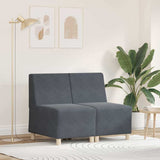 Modular Sofa Unit Armless 2 pcs Dark Grey 55 x 74 x 82 cm 3399760