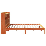 Bookcase Bed without Mattress Wax Brown 200x200 cm Solid Wood Pine 3321648