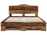 Bed Frame with Headboard Old Wood 120 x 200 cm Engineered Wood 3413628