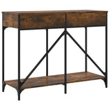 Console Table Smoked Oak 100x39x78.5 cm Engineered Wood 835486