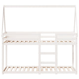 Bunk Bed without Mattress White 75x190 cm Small Single Solid Wood Pine 3282090