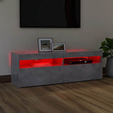 TV Cabinet with LED Lights Concrete Grey 120x35x40 cm 804377