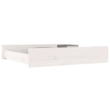 Bed Drawers 2 pcs White Solid Wood Pine 814990