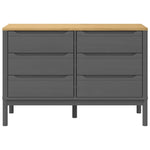 Chest of Drawers FLORO Grey Solid Wood Pine 374013