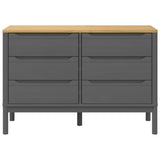 Chest of Drawers FLORO Grey Solid Wood Pine 374013