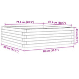 Garden Planter 80x80x23 cm Solid Wood Pine 847198