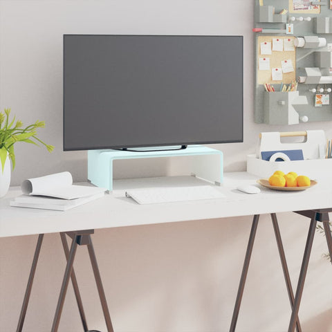 TV Stand/Monitor Riser Glass Green 40x25x11 cm 244142