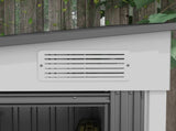 7 x 5ft Galvanised Metal Shed, with Sliding Door - White T3398P325269