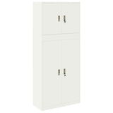 Storage Cabinet 2 pcs White 90 x 40 x 210 cm Steel Lockable 3438728