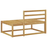 Outdoor End Sofa White 115 x 83 x 73 cm Solid Acacia Wood 901555