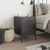 Bedside Cabinet Black 36x39x50.5 cm Steel 842910