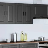 Kitchen Wall Cabinet Porto Black Engineered Wood 854058