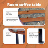 Coffee Table Teak Resin 60 cm 243466