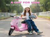 24V Kids Electric Motorbike, Ride on Motorcycle with Manual Throttle, Brakes and LED Lights for Ages T3398P422427