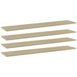 805384 Bookshelf Boards 4 pcs Sonoma Oak 100x20x1,5 cm Engineered Wood