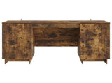 Desk Smoked Oak Engineered Wood 142.5 x 50 x 75 cm 3414572
