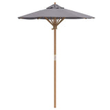 Garden Parasol Dark Grey 150 x 210 cm Bamboo 4108084