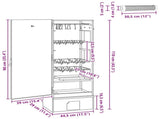 Smoker Oven 3 pcs 44.5 x 29 x 110 cm Galvanised steel Silver 3443033