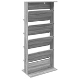 Magazine Rack Grey Sonoma 70 x 41 x 156 cm Engineered Wood 899524
