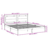 Extra Long Bed Frame without Mattress White 200x220 cm Solid Wood 3309208