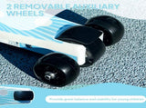 Electric Scooter for Kids Aged 4-7 Years, with Flashing LED Lights, Rear Auxiliary Wheels, Blue T3398P349466