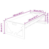 Livestock Feeding Trough Silver 108 x 50 x 28 cm 874617