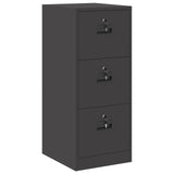 File Cabinet Black 44 x 50 x 106.5 cm Cold-Rolled Steel 891598