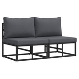 Outdoor Furniture 2 Piece Black and Anthracite Metal 42008026