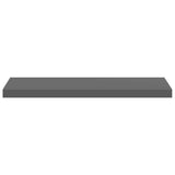 323795 Floating Wall Shelves 4 pcs High Gloss Grey 80x23,5x3,8 cm MDF