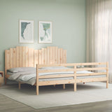 Bed Frame without Mattress 200x200 cm Solid Wood 3194201