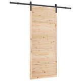 Sliding Door Natural 80 x 208 cm Solid Pine Wood 3445640