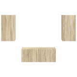 TV Cabinet Set Wall-mounted 2 pcs Sonoma Oak Engineered Wood 3408963