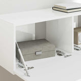 TV Wall Cabinet Gloss White 98 x 31 x 29.5 cm Engineered Wood 892237