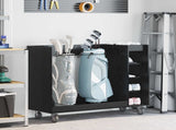 Golf Cabinet with Wheel Plain Black Oak 120 x 45 x 98 cm 899472