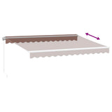 Manual Retractable Awning with LED Brown 350x250 cm 3215377