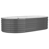 Garden Raised Bed Galvanised Steel 152x80x36 cm Anthracite 318916
