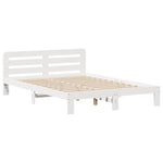 Bed Frame without Mattress White 120x190 cm Small Double Solid Wood Pine 3309894