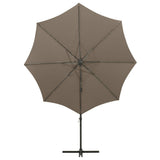 Cantilever Garden Parasol Taupe Polyester, Aluminium 312339