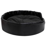 Dog Bed Black 90x79x20 cm Plush and Faux Leather 171263