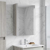Bathroom Mirror Cabinet Grey Sonoma 33 x 11.5 x 50 cm 889220