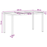 Garden Dining Set 9 pcs Black and Anthracite 160 x 80 x 73 cm 3448909