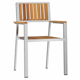 Garden Chair 8 pcs Solid Teak Wood and Stainless Steel 3334854