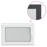 Basement Window RISOR 90 x 60 cm PVC and Glass Anthracite 42047328