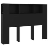 Headboard Cabinet Black 140x18.5x104.5 cm 811926
