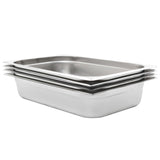 Gastronorm Containers 4 pcs GN 1/1 100 mm Stainless Steel 50881