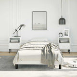 Bed Frame without Mattress White 100x203 cm Twin XL Faux Leather 346931
